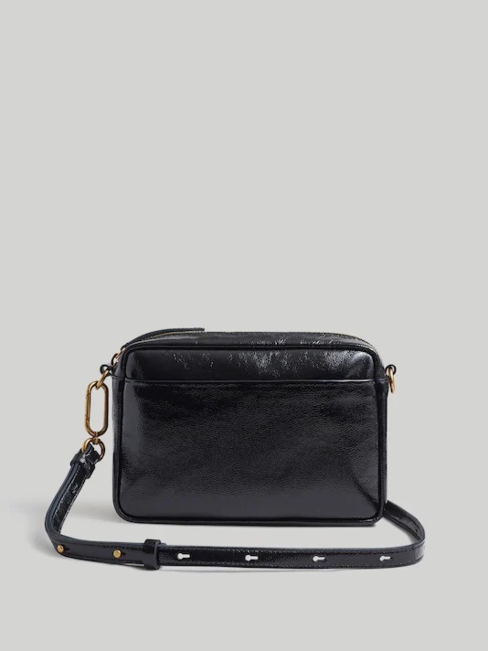 Madewell - Carabiner Medium Crossbody Bag Patent Leather Black